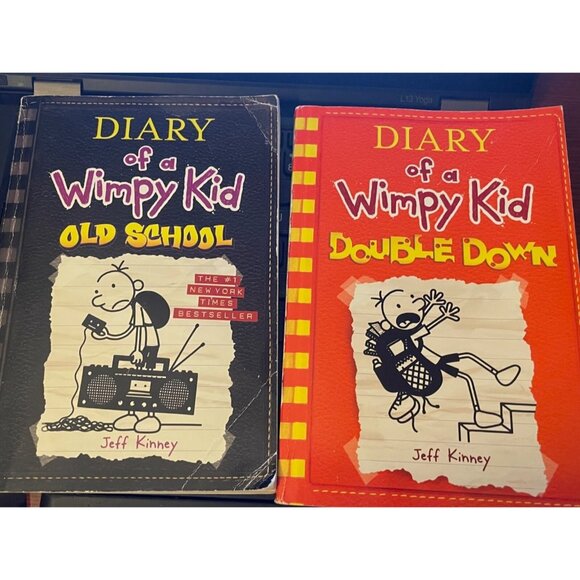 Diary Of A Wimpy Kid Double Down & Old School Books By Jeff Kinney Paperback (2) - Picture 7 of 7